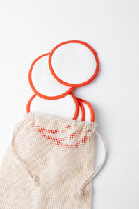 reusable cleansing face pads (5) w mesh laundry bag